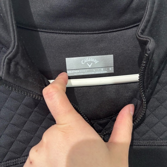 🎉4/30$🎉 Callaway Black Quilted Half-Zip Pullover - Size Large - Picture 2 of 6